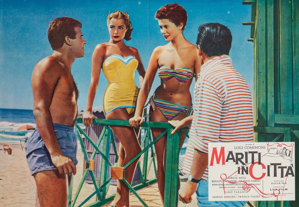 Mariti in citta, 1957, regia Luigi Comencini, fotobusta.