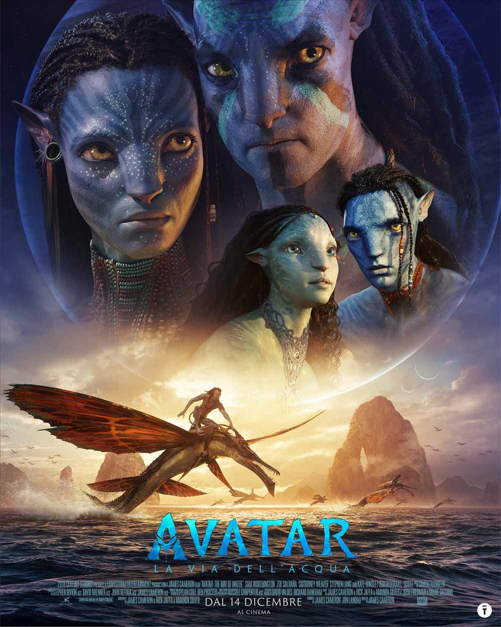il poster di Avatar: la via dell'acqua
