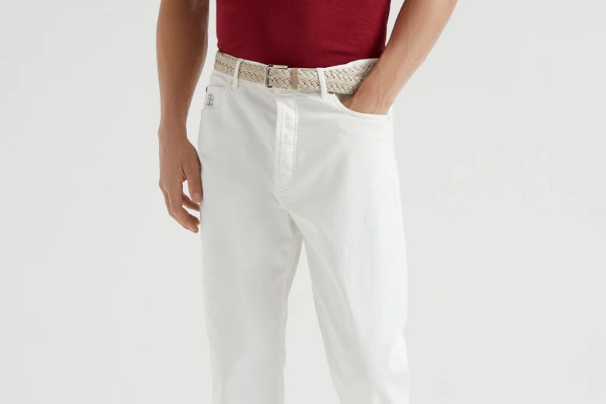 jeans bianchi uomo slim fit