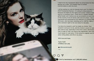 L’endorsement di Taylor Swift farà vincere Harris? Intanto si fa perdonare il silenzio per Hilary Clinton