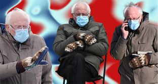 Bernie Sanders (e le sue muffole), star dell’inauguration day