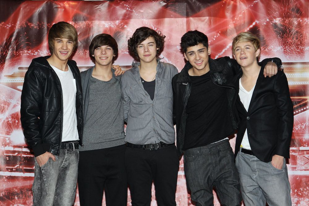 I One Direction alla finale di X Factor UK, il 9 dicembre 2010 a Londra. Credit: Dave Hogan/Getty Images