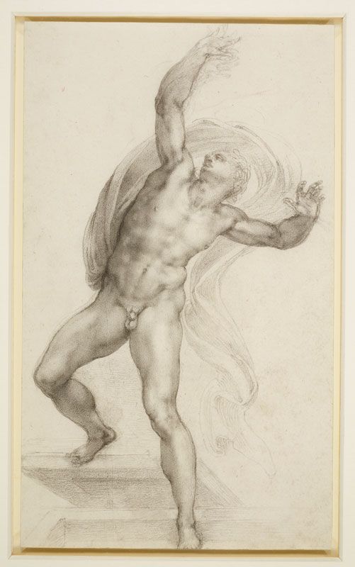 Michelangelo, Cristo che risorge, gessetto nero su carta, 1532-33