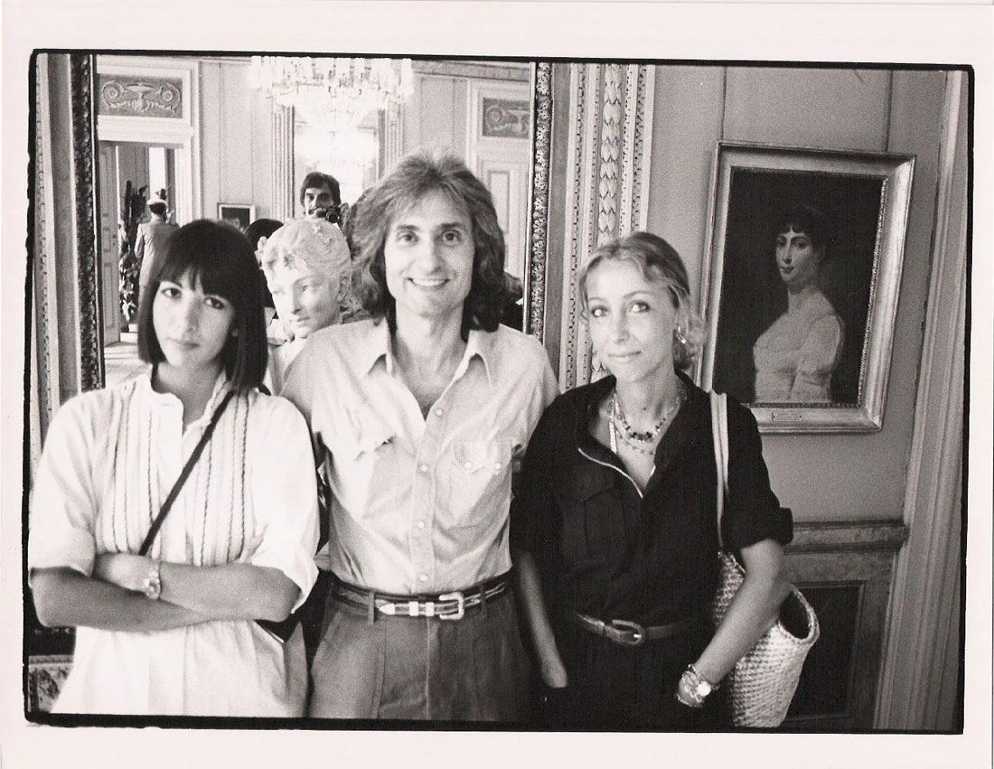 Flavio Lucchini il giorno del matrimonio con Gisella Borioli nel 1976 con Franca Sozzani testimone di nozze
