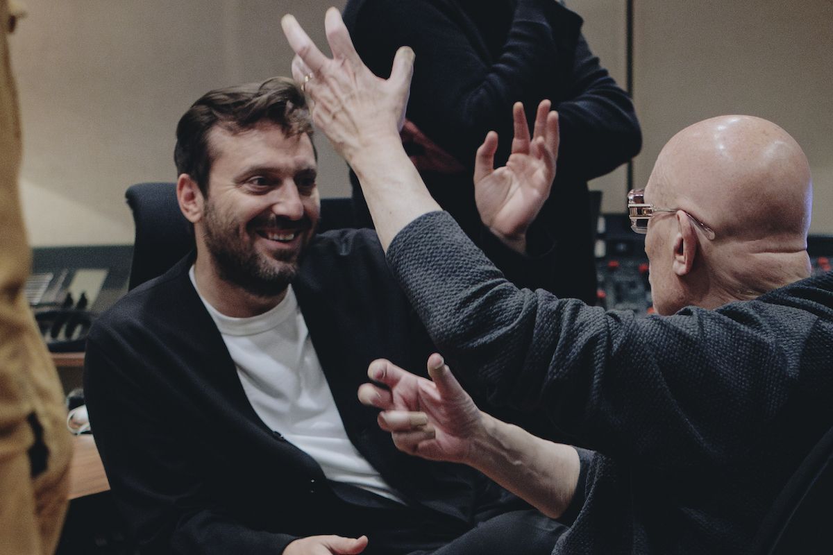 Cesare Cremonini e Mike Garson ai British Grove Studios di Mark Knopfler a Londra. Credit: Erika Serio