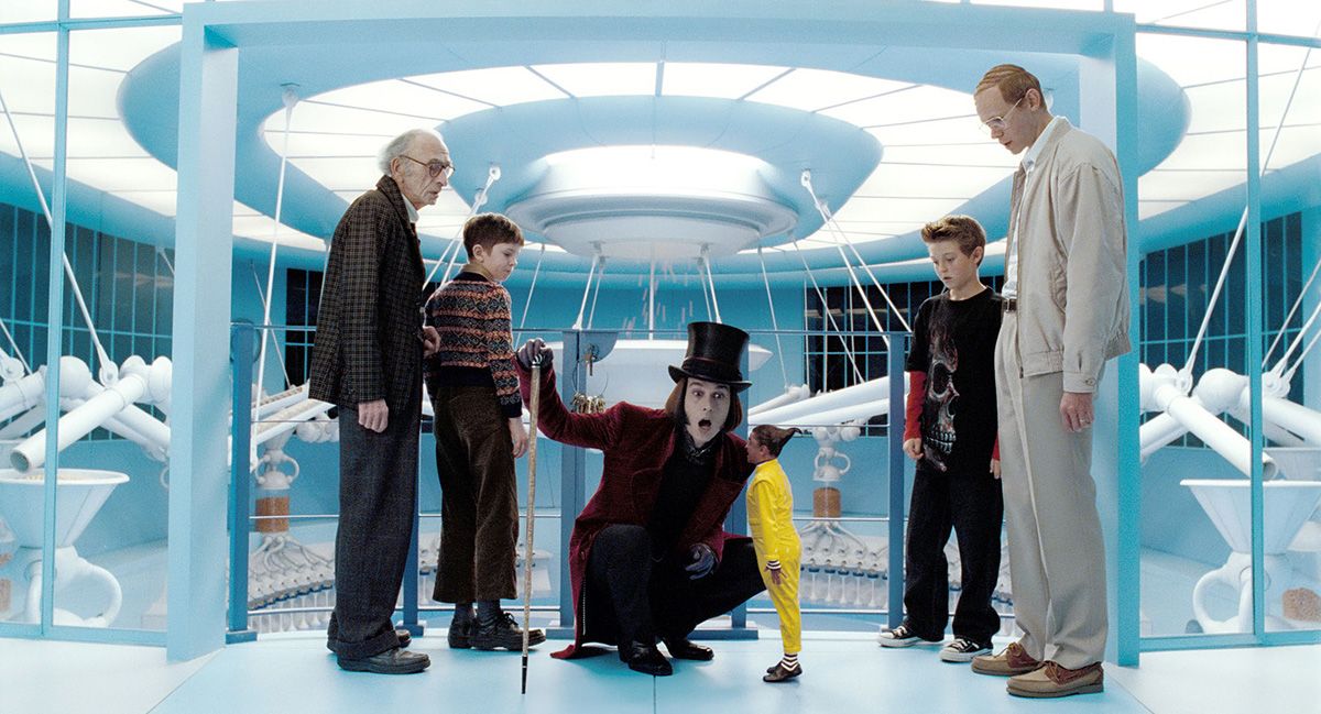 La fabbrica di cioccolato (2005) di Tim Burton, con Johnny Depp