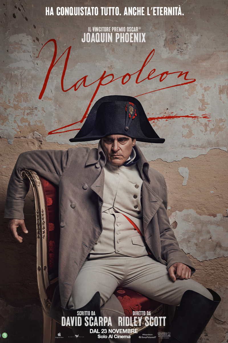 joaquin phoenix sul poster di Napoleon di Ridley Scott