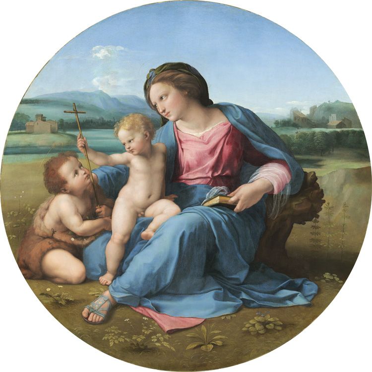 Raffaello madonna con bambino e san giovannino