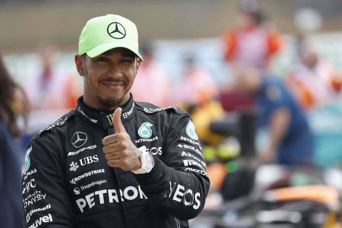 Lewis Hamilton, il 9 luglio 2023 al Circuito di Silverstone, in occasione del Gran Premio di Gran Bretagna. Credit: LAT Images for Mercedes-Benz Grand Prix Ltd