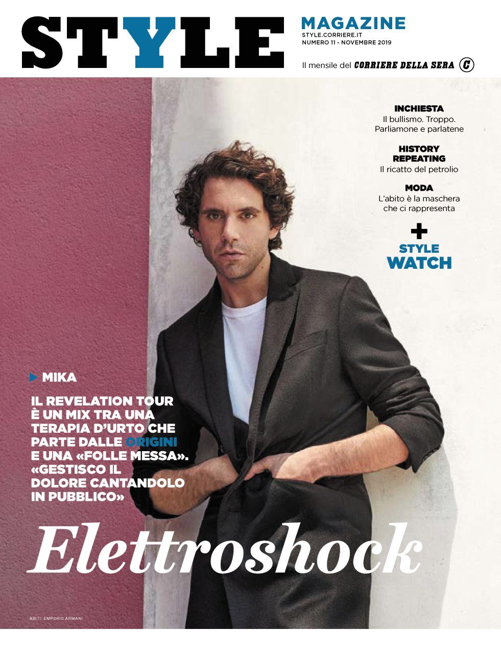 Mika in cover sul numero di novembre di Style