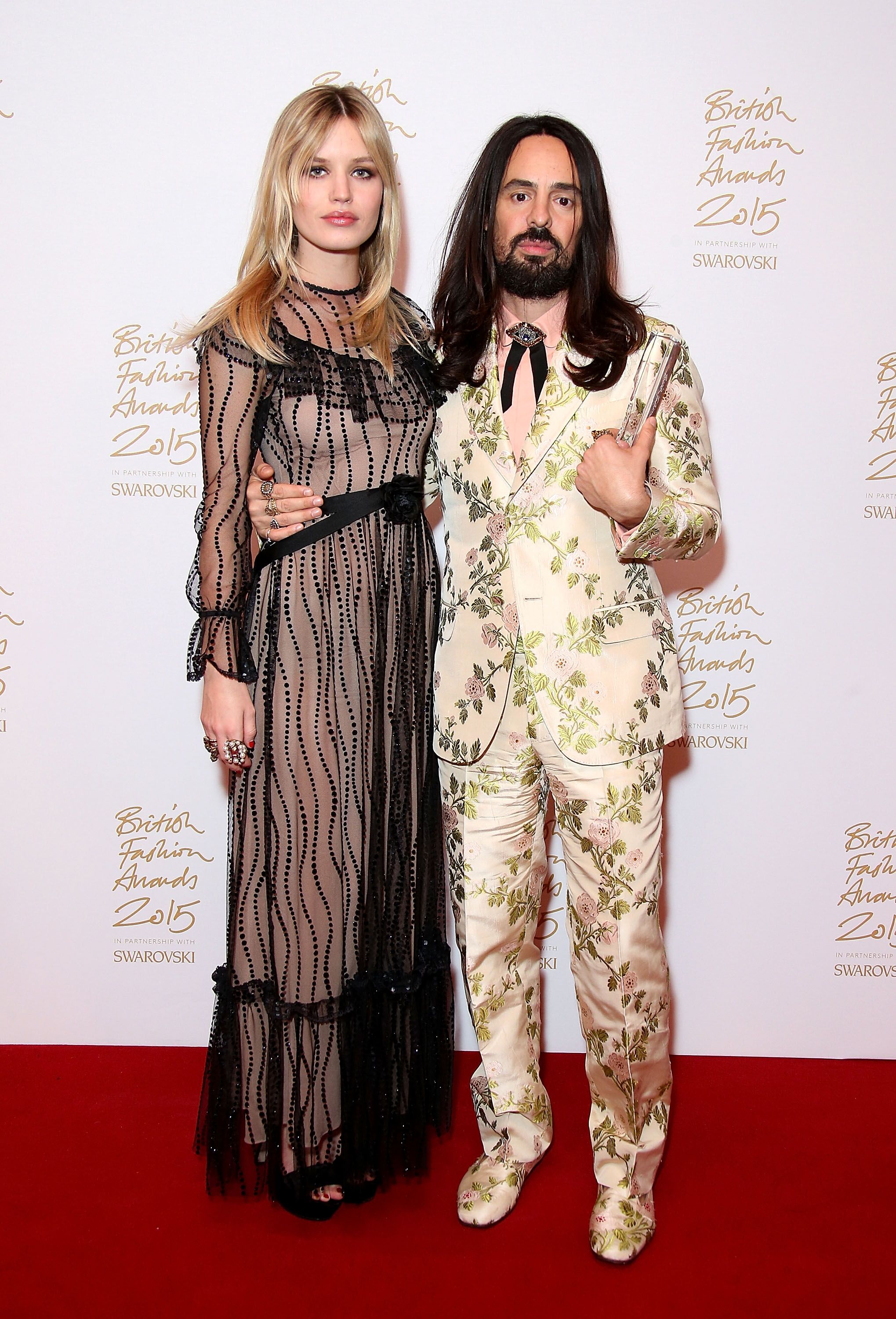 Alessandro Michele e Georgia May Jagger ai British Fashion Council Awards 2015 (courtesy of Mike Marsland/British Fashion Council)