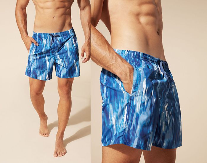 Costume Da Bagno Uomo Estate - Slip Con Coulisse E Tasche, Multicolore - Foto 3