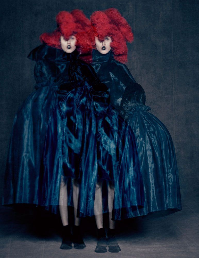 Rei Kawakubo (Japanese, born 1942) for Comme des Garçons (Japanese, founded 1969), Blue Witch, spring/summer 2016; Courtesy of Comme des Garçons. Photograph by © Paolo Roversi; Courtesy of The Metropolitan Museum of Art.