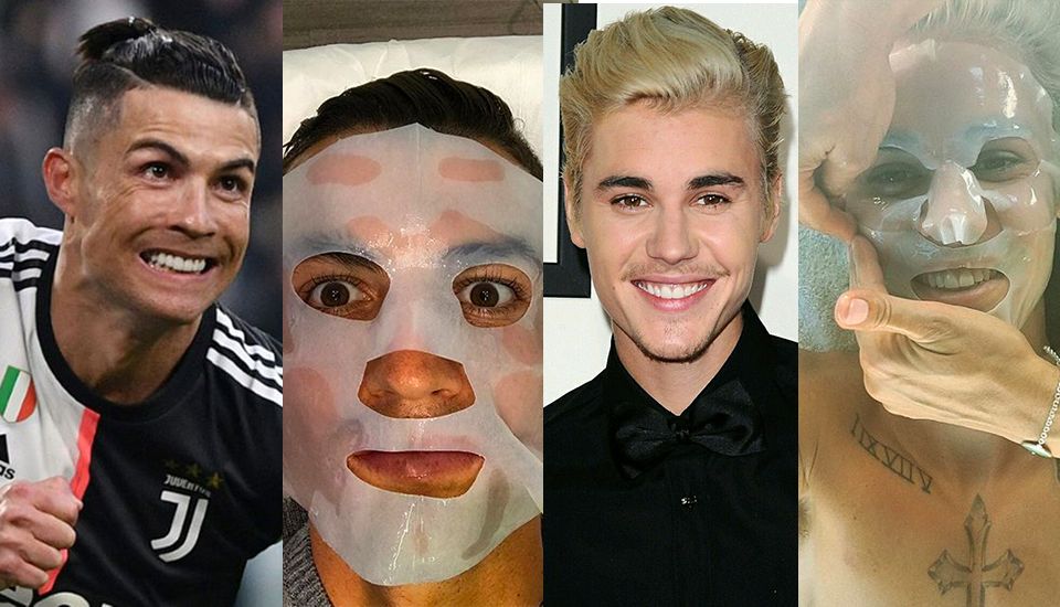 Da Ronaldo a Justin Bieber: le maschere viso uomo antirughe da