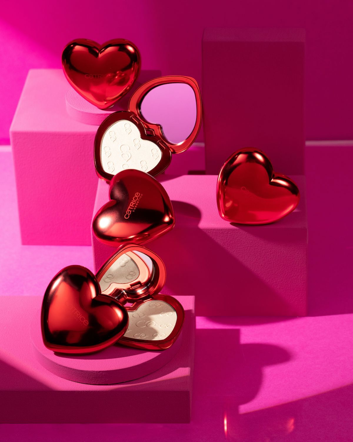 Cuore Luminoso su base - effetto prisma - Idea regalo San Valentino