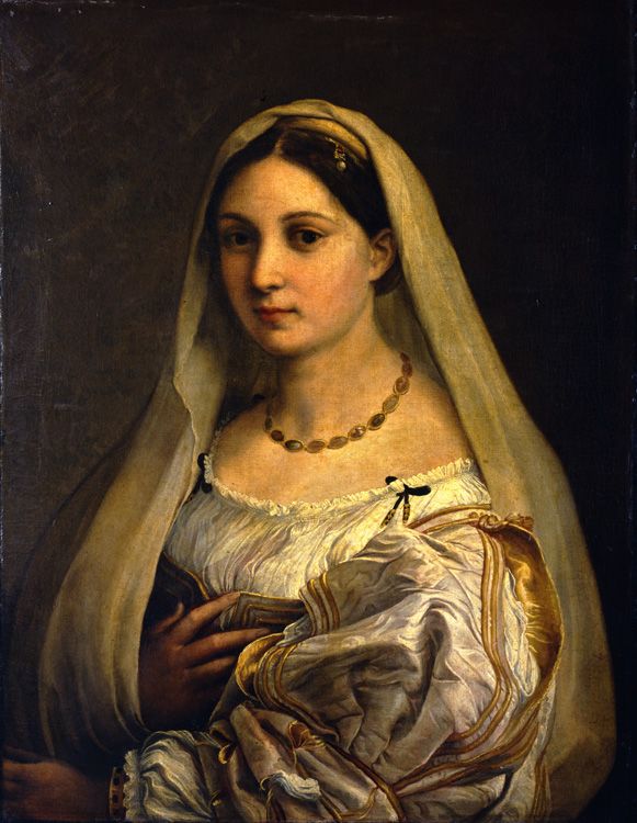 Raffaello ritratto donna La Velata