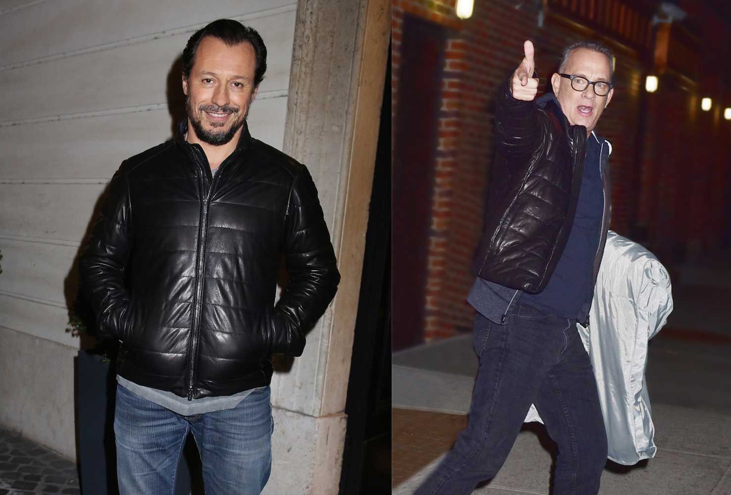 Stefano Accorsi e Tom Hanks indossano la giacca Pash di Tod's
