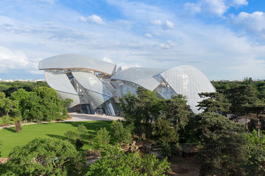 Una vista della Fondation Louis Vuitton progettata da Frank Gehry. Ph Iwan-Baan, 2014, Courtesy LV